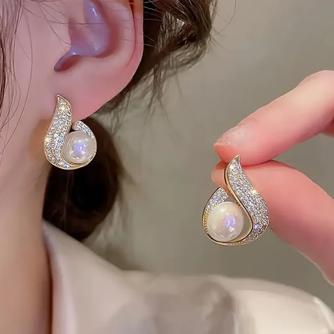Anémona® | Bright Pearl Zirconia Earrings