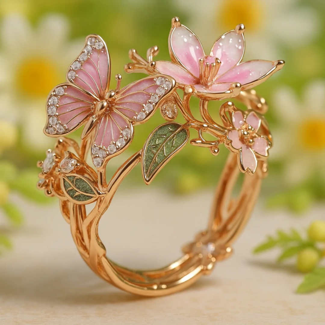 Doris® | Nature Bright Butterfly Zirconia Ring