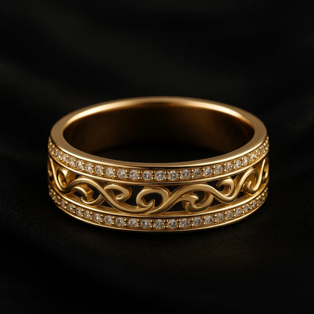 Zelia® | Bright Hollow Gold Ring