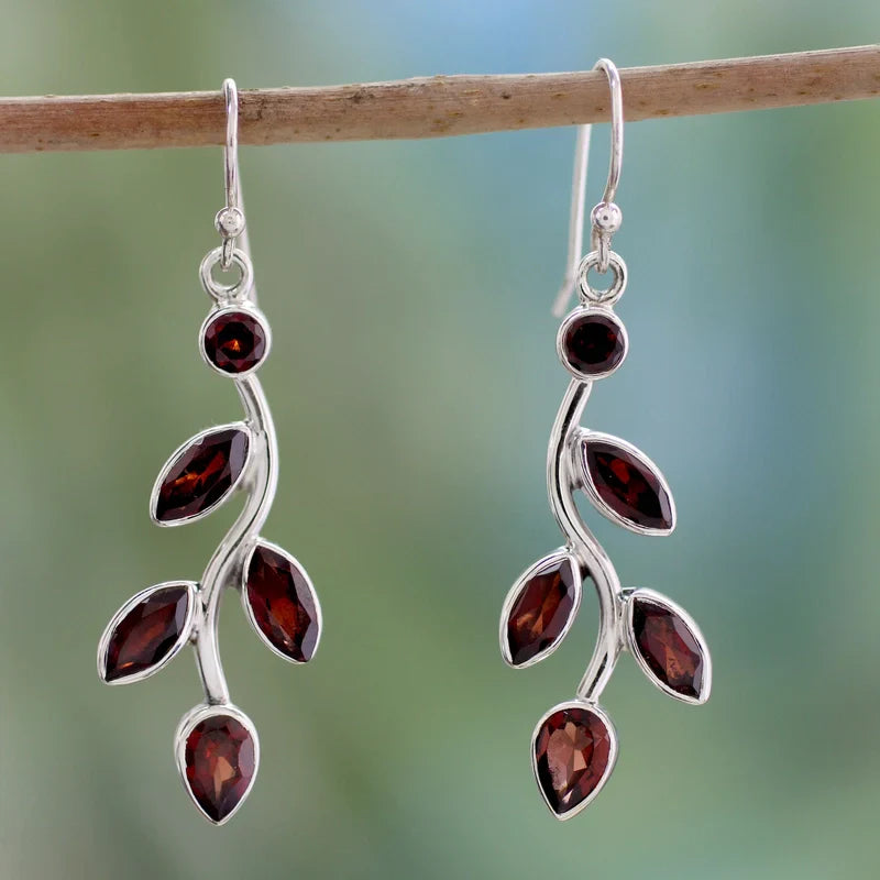 María® | Vintage Red Leaf Earrings