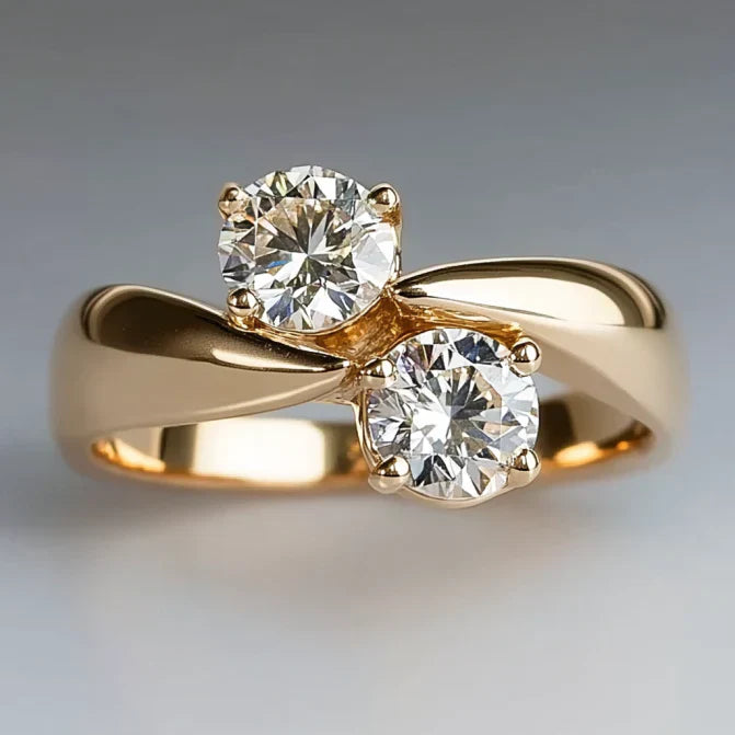 Yara® | Vintage Open Sparkling Gold Ring